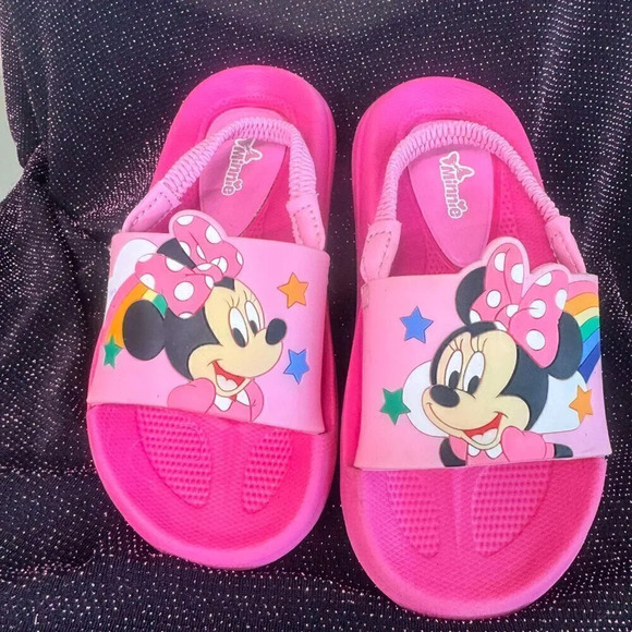 Disney Minnie Mouse Sandals with sling back size 9/10 - Picture 1 of 6